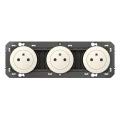 Legrand LEG95219 3X2P+T Surf BLC Compo dooxie Triple Prise de Courant 2p+t Surface pre-cablee Blanc composable