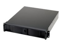 FANTEC TCG-2811X03-1 Server Gehäuse (48,3 cm (19 Zoll) 2HE IPC Gehäuse mit 528 mm Tiefe, ohne Netzteil, 2x 13,34 cm (5,25 Zoll) und 2x 8,89 cm (3,5 Zoll) Einschübe offen, 1x 80 mm Lüfter, 2x Front USB Anschlüsse, Luftfilter, Fronttüren abschließbar) schwarz