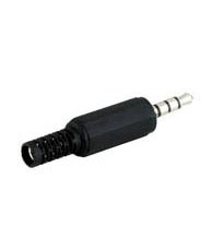 Preisvergleich Produktbild 3,5mm Klinkenstecker Lötversion, schwarz, 4pol