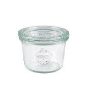 Weck Gläser 12er-Set 80 ml Einmachgläser Sturzgläser Weckgläser / inkl Einkochringe Klammern Glasdeckel 5080903