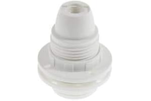 LaMorell LightDesign Douille en plastique – Culot E14 – Chemise filetée. Lot de 6 pièces. Couleurs : blanc et noir (blanc)