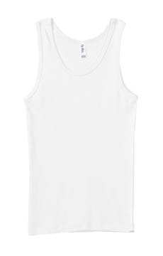 Bella + Canvas Ladies' Baby Rib Tank Top, White, 2XL
