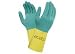 Produktbild 87-900 ANSELL SIZE 6.5/7 BI-COLOUR CHEMICAL RESISTANT HEAVY WEIGHT COTTON FLOCKED NATURAL RUBBER LATEX/NEOPRENE GLOVES YELLOW/GREEN - CAT III - EN374-AKL - EN388--X120