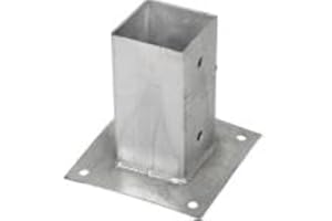 Sud Bois Support pied de poteau bois carré à fixer galvanisé à chaud 9 x 9 cm
