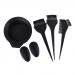 Salon Hair Dye Tint Bleach Mixing Bowl Comb Brush Set - Black