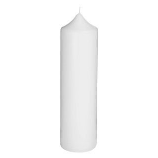 Stumpenkerze 25/8 cm weiß Kerzenrohling 250/80 mm - Hochzeit Taufe zum basteln