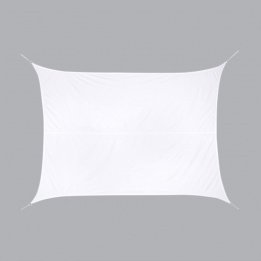 Hespéride Toile solaire Voile d'ombrage 3 x 4 m pour ombrager votre jardin, votre terrasse ou votre balcon - Coloris BLANC