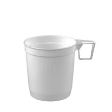 Kunststoff-Tassen PS 0,25l weiß D:8 H:8,5cm 40 St