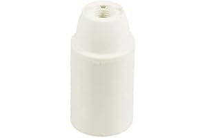 LAMORELL LIGHTDESIGN Douille en plastique - Culot E14 - Chemise lisse - Lot de 6 - Couleurs : blanc et noir (blanc)