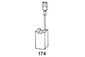 Balais de Charbon Asein 0199.23 pour Outils Électriques - 7x8x18,5mm - 0,28x0,31x0,73''