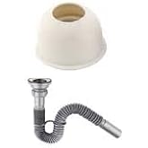 Donau l&uuml;x paslanmaz gri lavabo ve Evye sifonu 32 mm &ccedil;ıkışlı