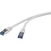 Produktbild RJ45 Netzwerk Anschlusskabel CAT 6a S/FTP 10 m höchstflexibel, vergoldete Steckkontakte Grau TPE-Außenmantel Renkforce