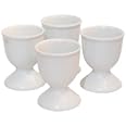Mirakii White Porcelain Egg Cup Set of 6, for Hard & Soft Boiled Eggs or Snacks (6)