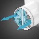 Badlüfter Lüfter Ventilator Deckenlüfter mit Glasfront Hygrostat Timer Ø100mm - 3