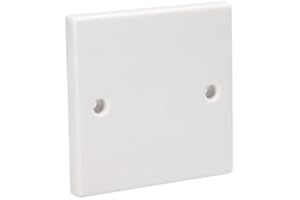 GENERIC Axiom Ultimate Flat Single/Double Blank Blanking Plate Standard White Cover Plate Cover Plugs Socket Flush, White (Single (1 Gang), Pack of 1)