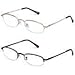 Produktbild JM Halber Rand Lesebrille 2 Paare Federscharnier Brille Leser Damen Herren Eyewear +2.5