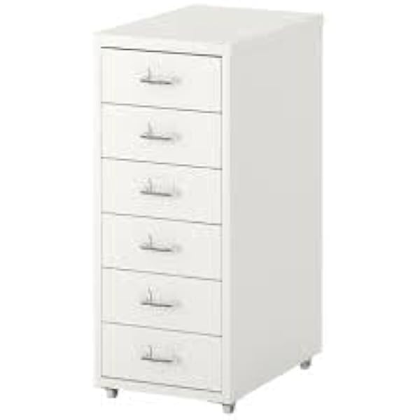 Ikea Plastic Drawer Unit On Casters, White, Small, Rectangular, 11