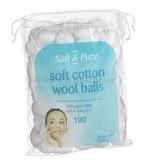 Soft and Pure Soft Cotton Wool Balls - Pack of 100