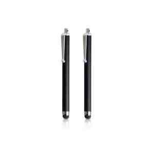 2x Stylus Soft Touch Eingabestift für Apple iPad 1 2 3 4 Mini iPhone 3G 3GS 4 4G 4S 5 Samsung Galaxy S2 S3 Google Nexus7 Nexus 7 Tab Touchscreen Tablet PC schwarz black Stylus Pen Stift