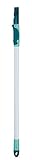 Leifheit 56673 Manche télescopique en Acier Click System 75-135cm, Vert, Gris