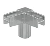 Junta de 3 vías en ángulo. Junta de 3 vías para tubo cuadrado 25 x 25 mm para enganche de ángulo para la creación de estructuras de hierro