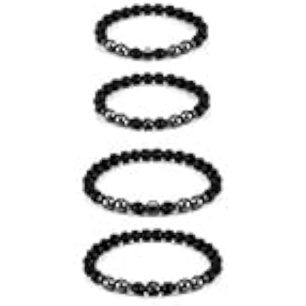 Magnetische enkelband, lengte 24 cm, 6 mm, set van 2, magnetische enkelband van natuurlijk matsteen. (Tijgeroog Magneet