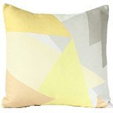 Dekorative Colorful Abstrakt Dreieck Geometrische Design Watercolor Werfen Kissenbezug in gelb grau 45,7 x 45,7 cm Weiches Polycotton