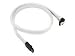 Produktbild Nanoxia 900400031 SATA 3.0 Anschlusskabel, Abgewinkelter Stecker, Sicherheitslasche, 45 cm, Weißer Sleeve
