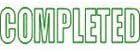 COMPLETED Outlined Self-Inking Stamp - Green Ink by Office Stock Stamps