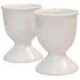 Mirakii White Porcelain Egg Cup Set of 2 for Hard & Soft Boiled Eggs or Snacks (2)