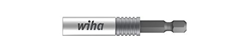 Wiha CentroFix SuperSlim Schnellwechselhalter 1/4", magnetisch mit 1/4" Sechskant-Antrieb E 6,3 und 1/4" Sechskant-Aufnahme, in Kunststoffbox