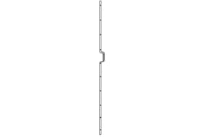 EUROART London Bar/Birmingham Bar/Door Reinforcement Anti Ram - 1981 mm - Stainless Steel - 1981x16x5mm - 30x97mm