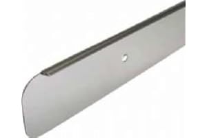 FMK WORKTOP BRIGHT SILVER BULLNOSE END CAP 40mm