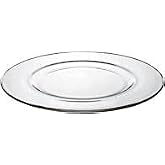 Cre.Art - Plato llano de cristal transparente alto 28 cm