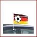 Produktbild Deutschland Fußball Autofahne 2er Set Autofensterfahne Autoflagge Fussballfahne für Autofenster