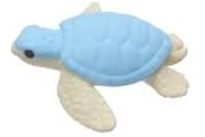 Gomme en forme de tortue de mer bleue par Iwako