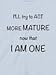 One and Mature - Funny Baby T-shirts, 12 to 18 mths, Blue