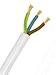 Price comparison product image HDIUK 5 metres of 1.5mm 3 core Flex White 250v upto 16a mains power cable cord for self wiring Twin and earth