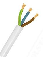 5 metres of 1.5mm 3 core Flex White 250v upto 16a mains power cable cord for self wiring Twin and earth by HDIUK