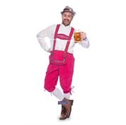 Preisvergleich Produktbild Folat 63387 Pink Lederhose Latzhose Oktoberfest Hose Herren Kostüm Gaywiesn
