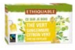 ETHIQUABLE - Thé Vert Gingembre Citron Vert 36G - Lot De 4