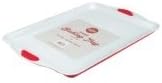 Ceramic Coated Baking/ Cooking/ Oven Tray with Silicone Handles- 38x26cm