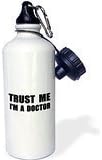 Liandun Trust Me Im a Doctor Medical Medicine Or Phd Humor Funny Job Gift Sports Water Bottle, 21oz, White