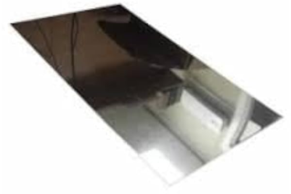 Stainless Steel Sheet 304, Glossy Finish, 300mm x 300mm x 1mm