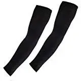 Shivam_Enterprises_ Arm Sleeves for Men (Black) - Set of 2 Pcs
