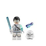 LEGO Star Wars Jek-14 Minifigure Complete - White lightsaber, helmet, hair-piece, & lightning (2014) - LEGO