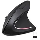 Kenly Dikey Ergonomik Kablosuz Mouse &ndash; Sessiz Tıklama, Bilek Dostu Tasarım, 2.4G USB Alıcılı, Ayarlanabilir DPI, Bilgisayar v
