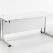 BiMi Slimline 1800mm x 600mm Rectangular Straight Desk in White