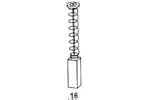 BUILDALOT Escobillas de carbón para Bosch máquinas, 6,4x6,4x15,5 mm, Ref. Bosch 2.604.321.904, sin dispositivo de desconexión