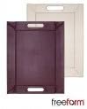 freeform FFTS1992 Turning Tray, Leatherette, Purple/Beige, 9 x 12 x 16 cm